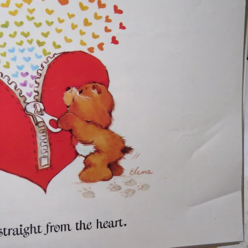 Care Bear (4) calendar pages LAMINATED (not connected)